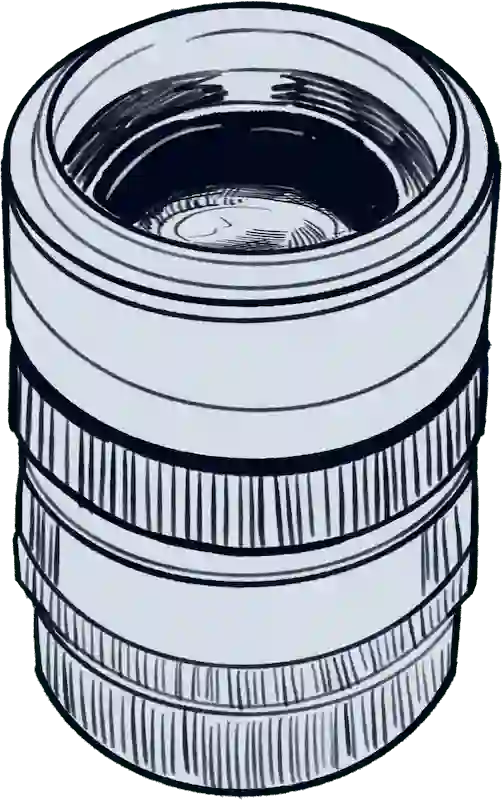 Illustration af en kameralinse
