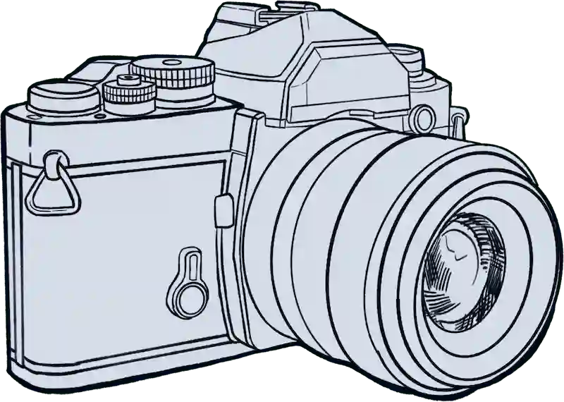 Illustration af et analog kamera